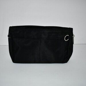 Vercord Expandable Nylon Handbag Organizer Insert Liner Shaper Bag MEDIUM in Bla